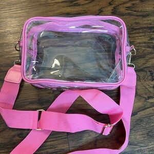 Pink Clear Crossbody Bag